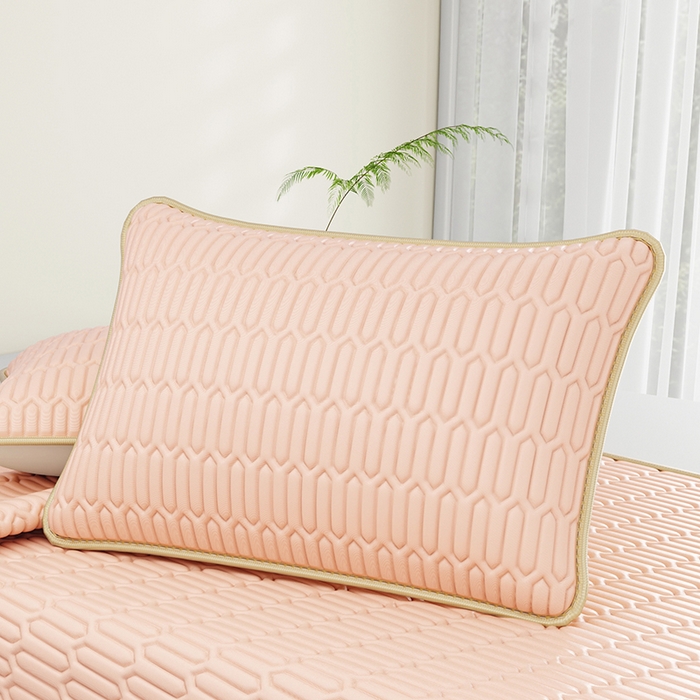 91家纺网 家纺一手货源 找家纺 （总）奇丝雅 2026新款夏季A类纯色乳胶冰丝凉席枕套凉感家用可机洗单人学生宿舍48×74cm一只一对