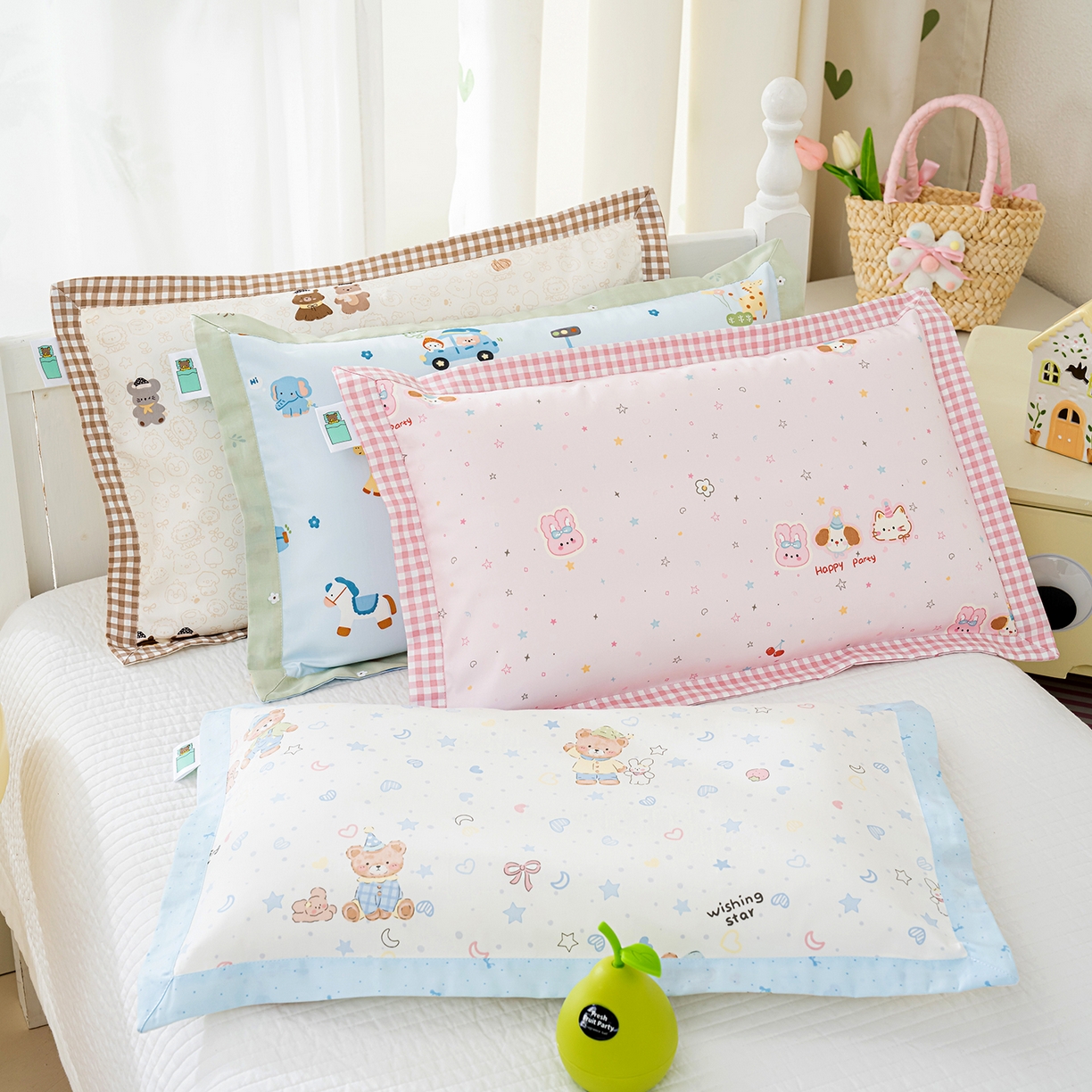 91家纺网 家纺一手货源 找家纺 良佐生活 2026新款A类60支全棉贡缎长绒棉拼角枕套 组合图