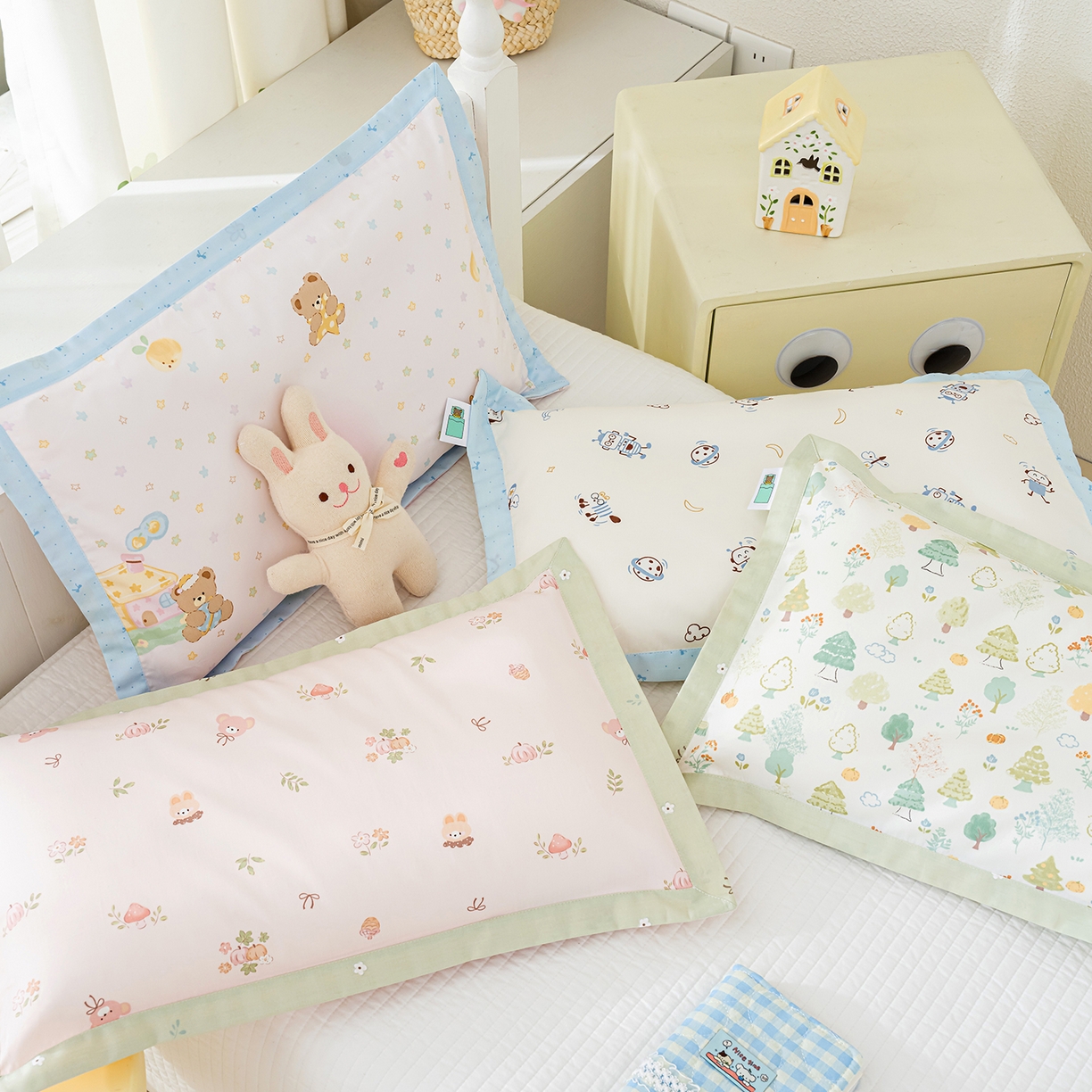 91家纺网 家纺一手货源 找家纺 良佐生活 2026新款A类60支全棉贡缎长绒棉拼角枕套 组合图