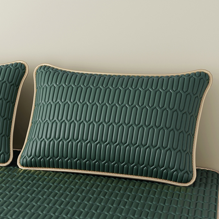 91家纺网 家纺一手货源 找家纺 奇丝雅 2026新款夏季A类纯色乳胶冰丝凉席枕套凉感家用可机洗单人学生宿舍48×74cm一只一对 乳胶冰丝枕套-墨绿