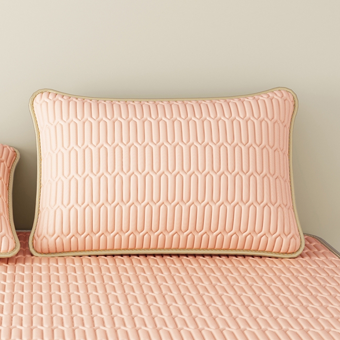 91家纺网 家纺一手货源 找家纺 奇丝雅 2026新款夏季A类纯色乳胶冰丝凉席枕套凉感家用可机洗单人学生宿舍48×74cm一只一对 乳胶冰丝枕套-玉色