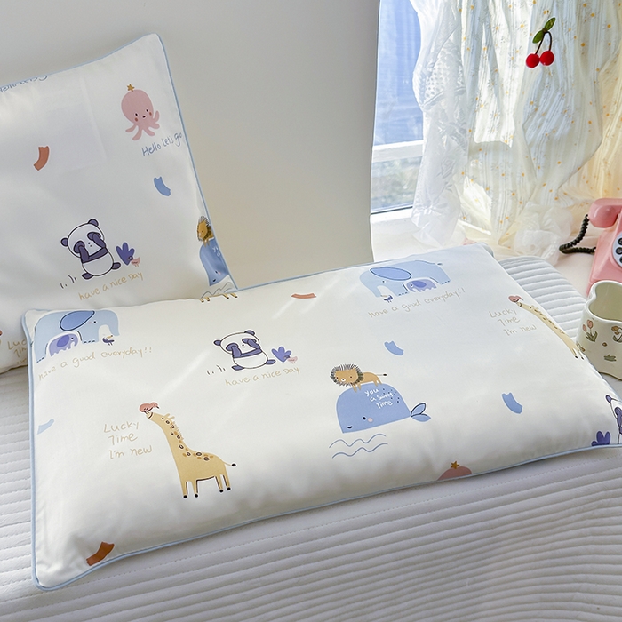 91家纺网 家纺一手货源 找家纺 姝辰 2026新款莱赛尔嵌绳卡通印花枕套儿童夏季凉感冰丝枕套幼儿园乳胶枕套枕罩 海洋奇遇