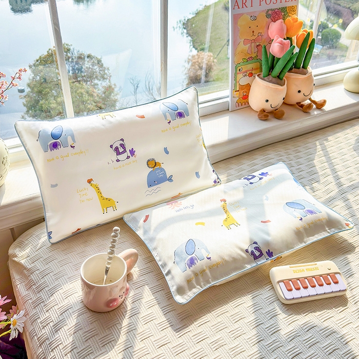 91家纺网 家纺一手货源 找家纺 姝辰 2026新款莱赛尔嵌绳卡通印花枕套儿童夏季凉感冰丝枕套幼儿园乳胶枕套枕罩 海洋奇遇