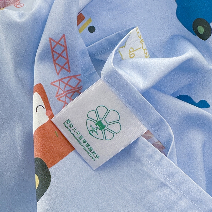 91家纺网 家纺一手货源 找家纺 姝辰 2026新款莱赛尔嵌绳卡通印花枕套儿童夏季凉感冰丝枕套幼儿园乳胶枕套枕罩 天空车城