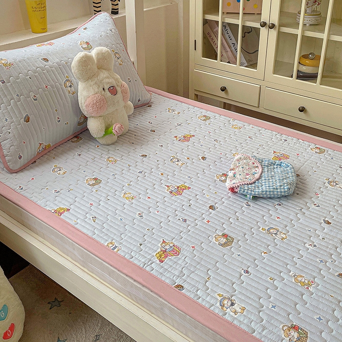 91家纺网 家纺一手货源 找家纺 纽缦家纺 2026新款A类水洗棉夹棉学生床垫 安琪拉