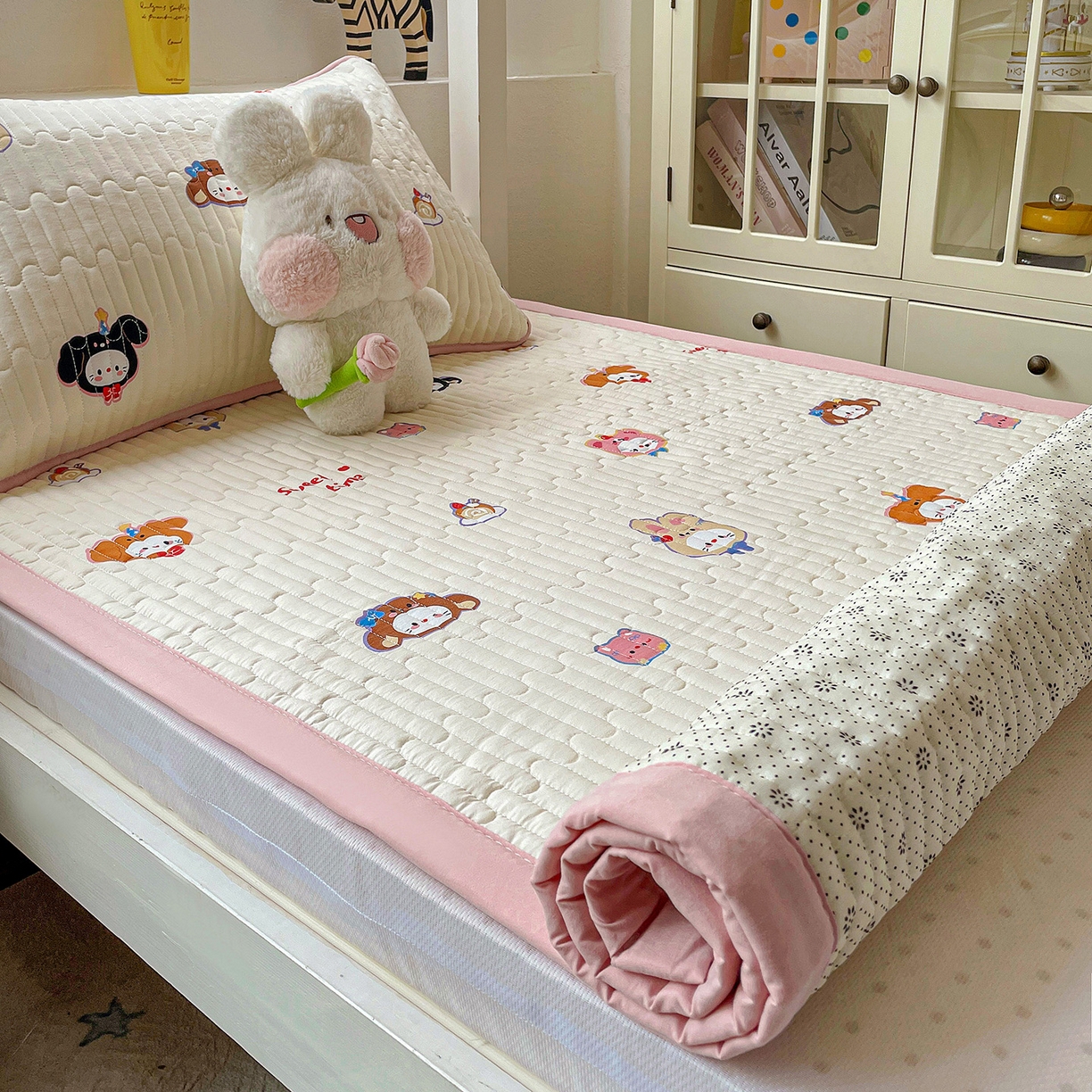 91家纺网 家纺一手货源 找家纺 纽缦家纺 2026新款A类水洗棉夹棉学生床垫 慕尼