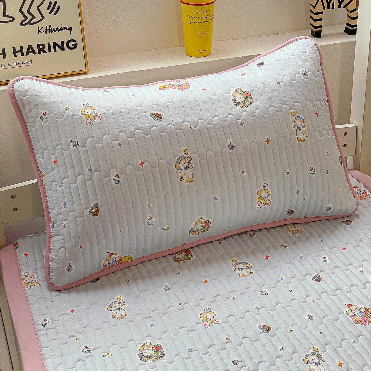 91家纺网 家纺一手货源 找家纺 纽缦家纺 2026新款A类水洗棉夹棉学生床垫 安琪拉