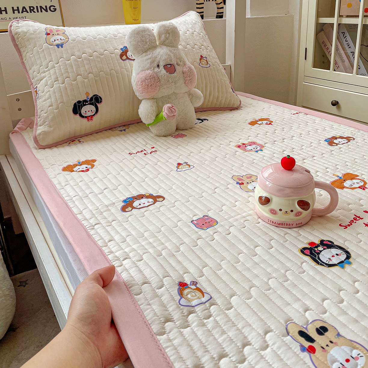 91家纺网 家纺一手货源 找家纺 纽缦家纺 2026新款A类水洗棉夹棉学生床垫 慕尼