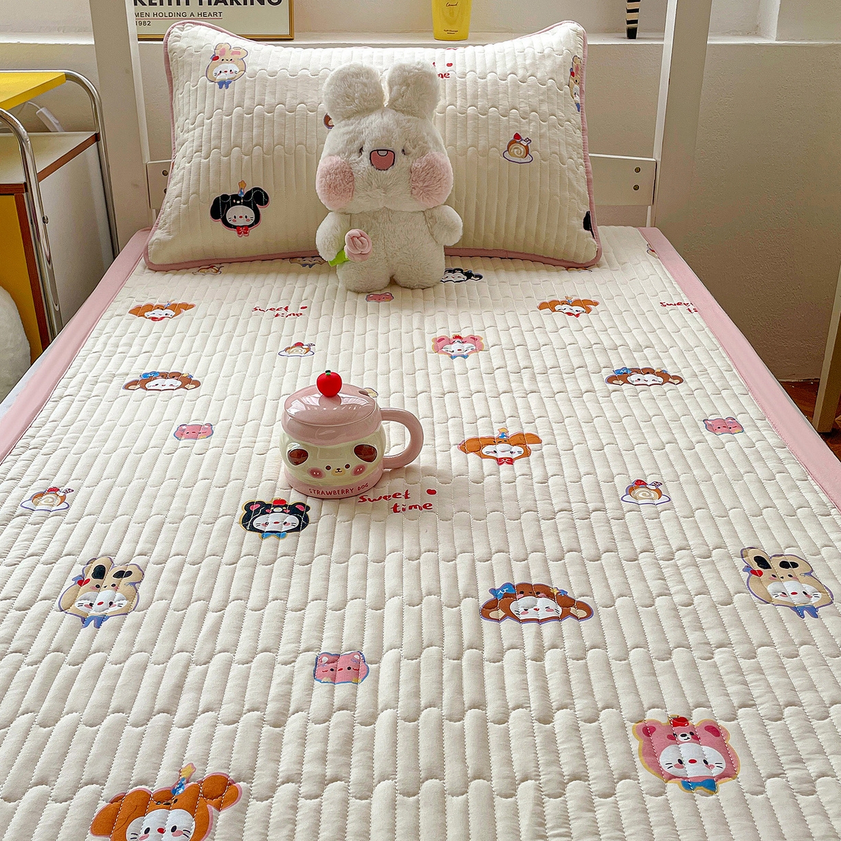 91家纺网 家纺一手货源 找家纺 纽缦家纺 2026新款A类水洗棉夹棉学生床垫 慕尼