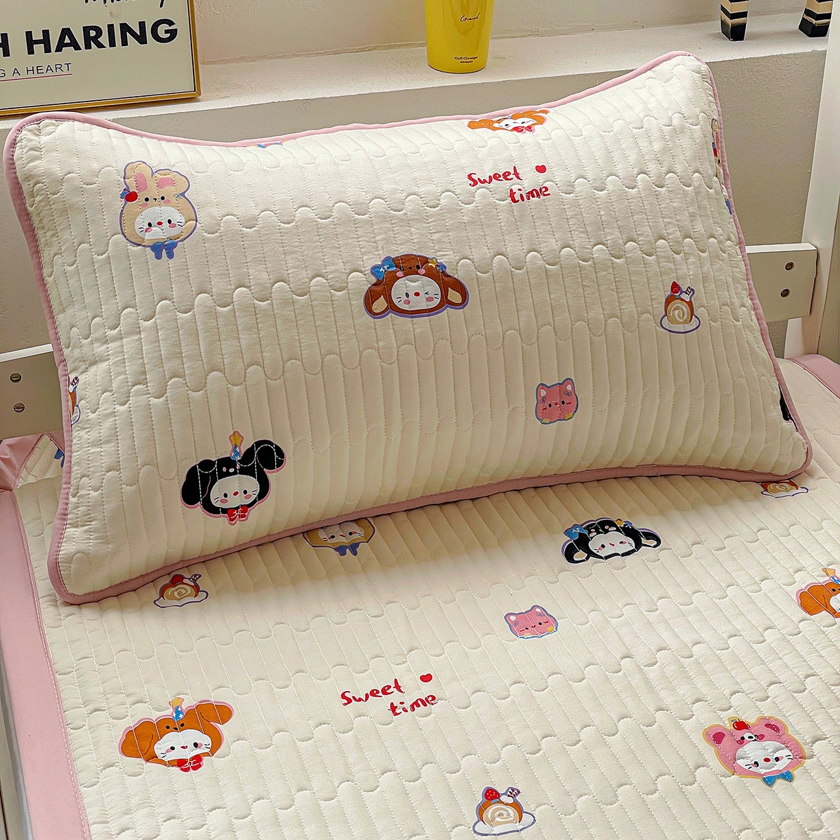 91家纺网 家纺一手货源 找家纺 纽缦家纺 2026新款A类水洗棉夹棉学生床垫 慕尼