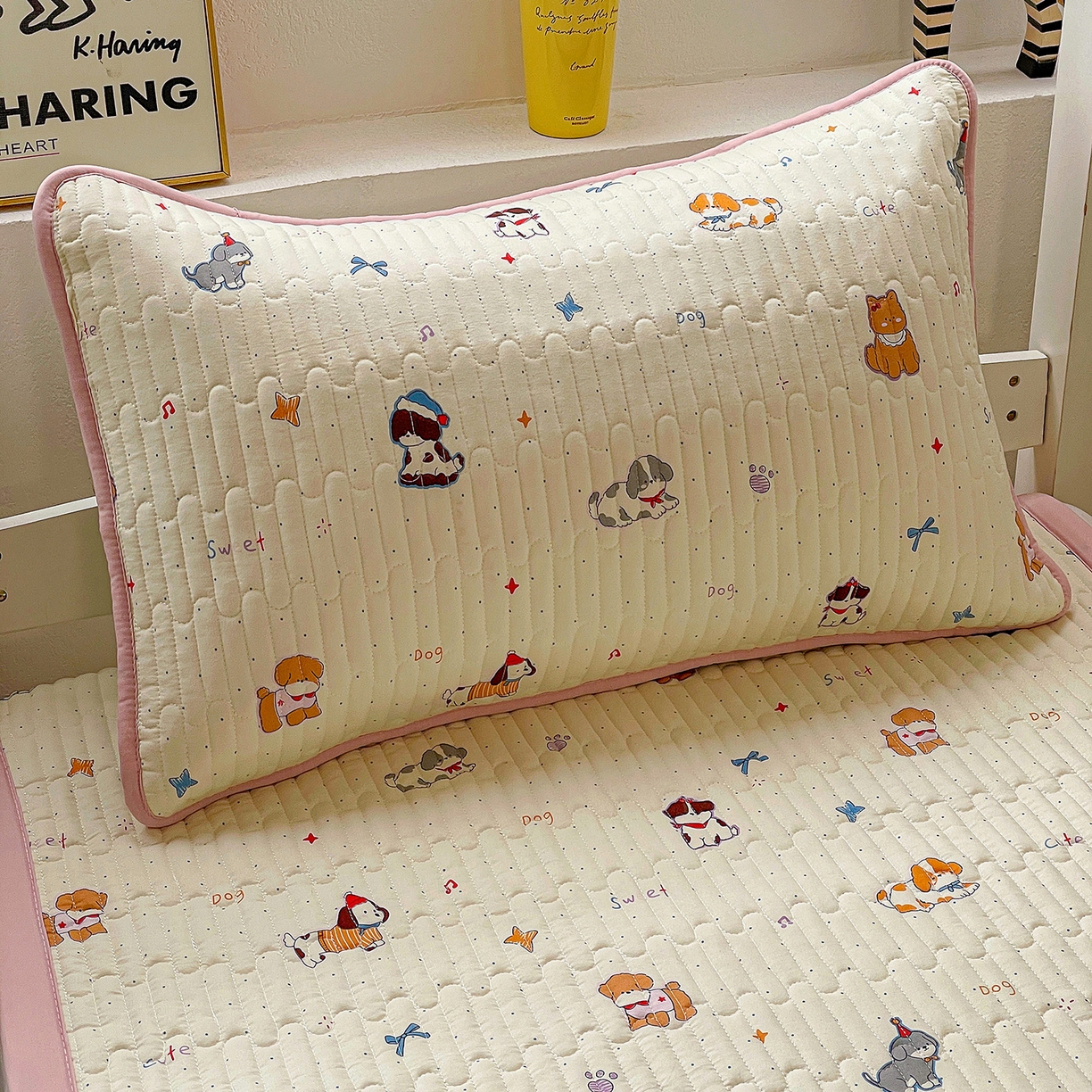 91家纺网 家纺一手货源 找家纺 纽缦家纺 2026新款A类水洗棉夹棉学生床垫 洛奇