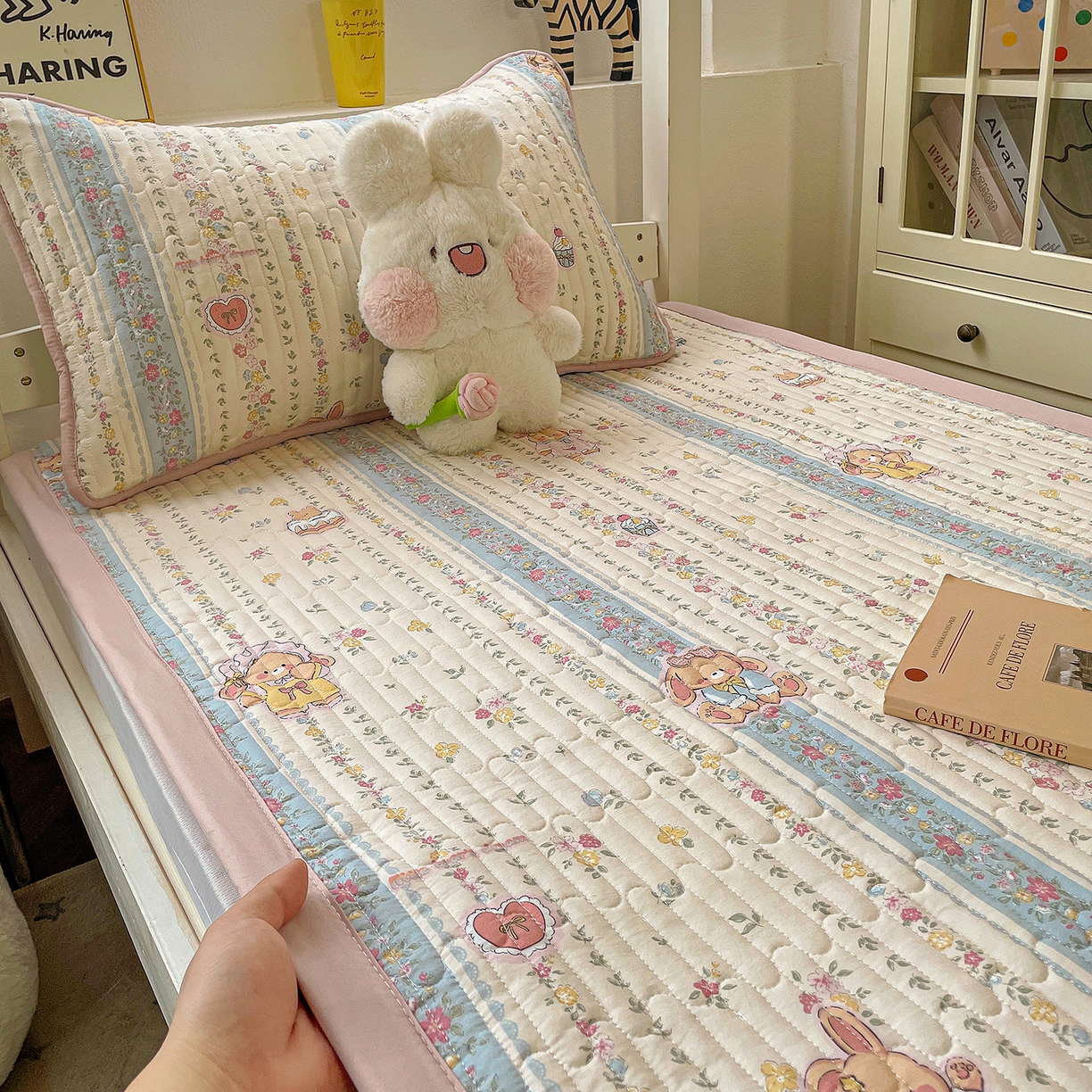 91家纺网 家纺一手货源 找家纺 纽缦家纺 2026新款A类水洗棉夹棉学生床垫 幸运狗