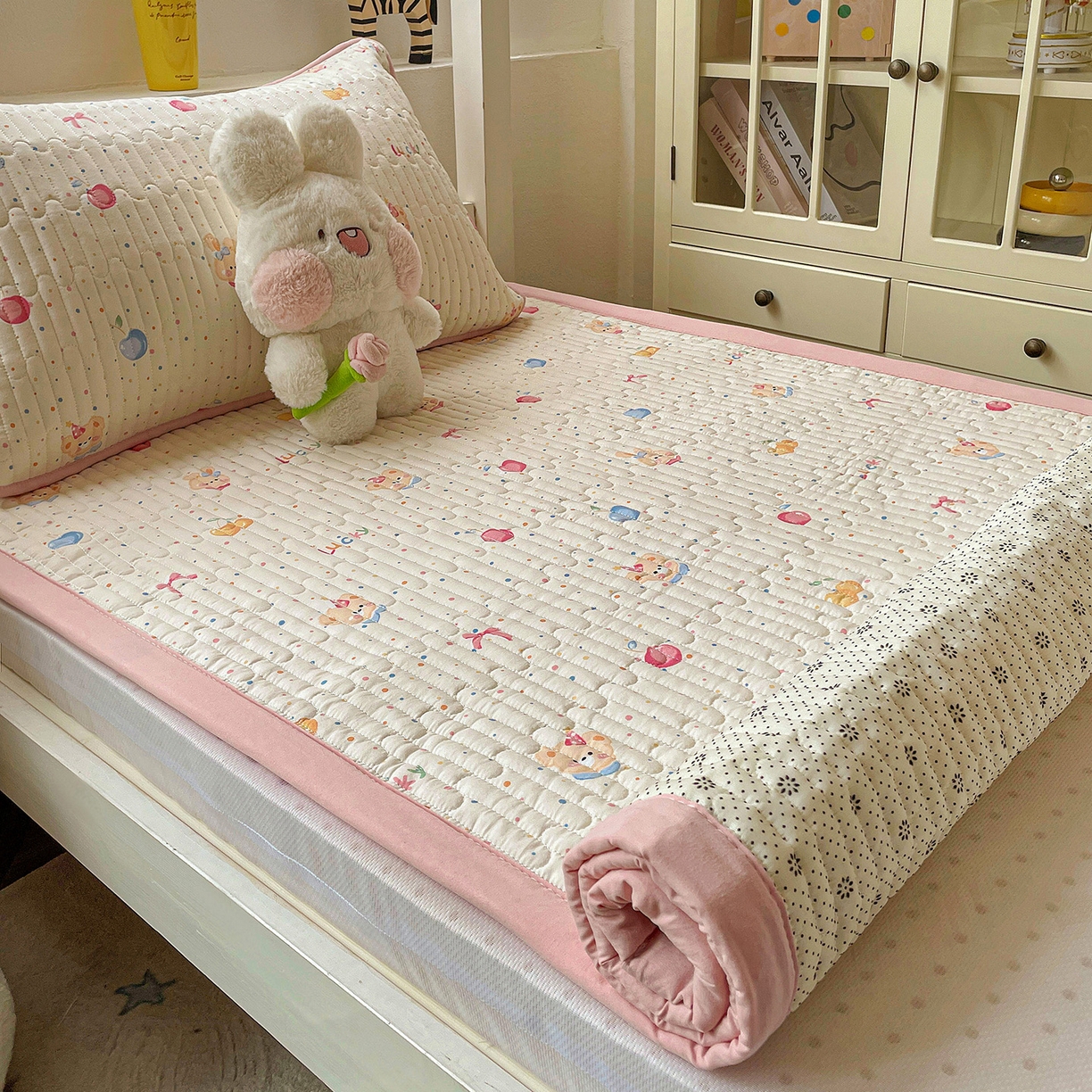 91家纺网 家纺一手货源 找家纺 纽缦家纺 2026新款A类水洗棉夹棉学生床垫 乐淘