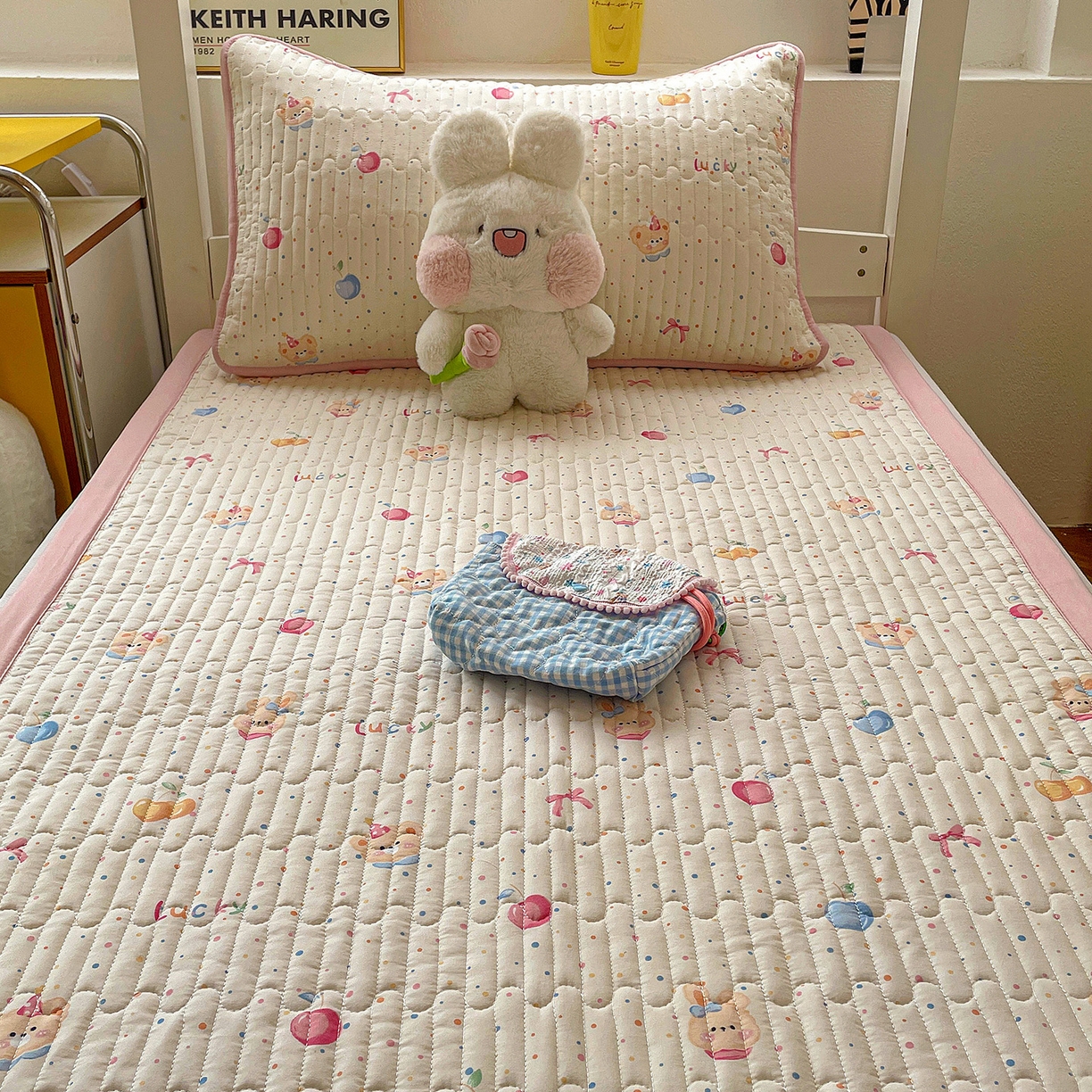 91家纺网 家纺一手货源 找家纺 纽缦家纺 2026新款A类水洗棉夹棉学生床垫 乐淘