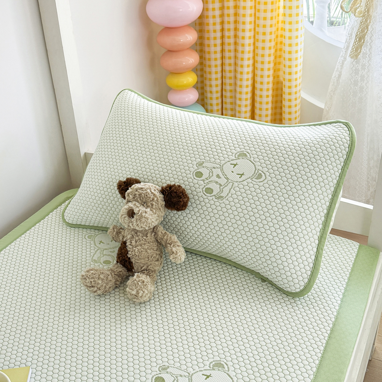 91家纺网 家纺一手货源 找家纺 （总）奇丝雅 2026新款夏季A类卡通冰豆豆冰丝凉席枕套凉感家用可机洗单人学生宿舍48×74cm一只一对