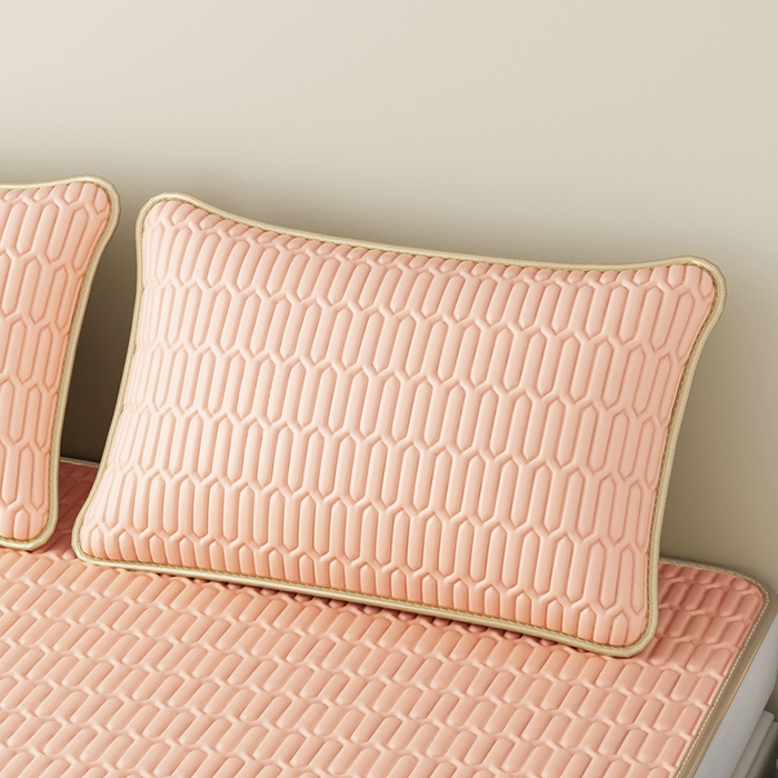 91家纺网 家纺一手货源 找家纺 家品罗兰 2026新款夏季A类纯色乳胶冰丝凉席枕套凉感家用可机洗单人学生宿舍48×74cm一只一对 乳胶冰丝枕套-玉色