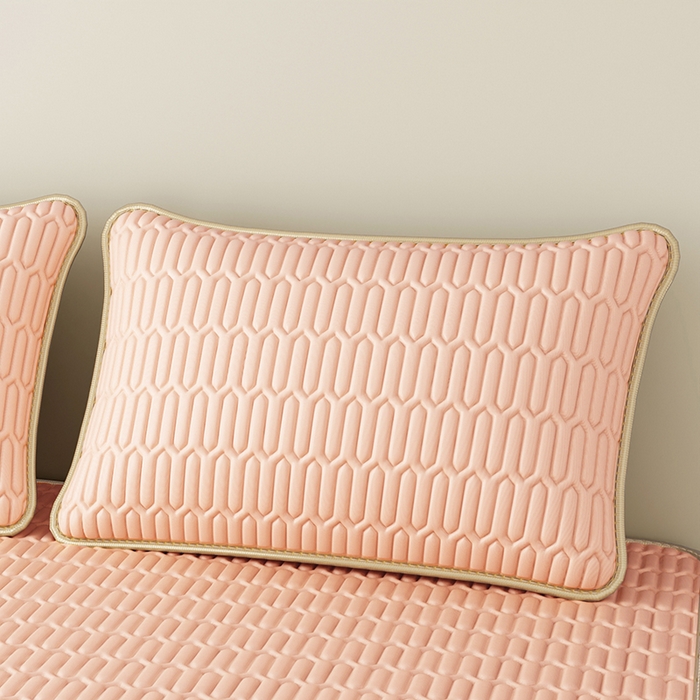 91家纺网 家纺一手货源 找家纺 家品罗兰 2026新款夏季A类纯色乳胶冰丝凉席枕套凉感家用可机洗单人学生宿舍48×74cm一只一对 乳胶冰丝枕套-玉色