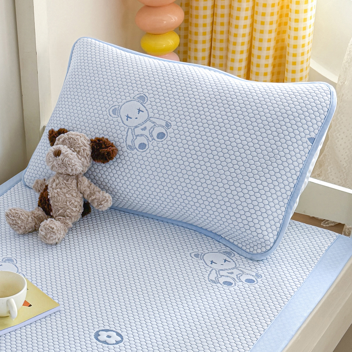 91家纺网 家纺一手货源 找家纺 （总）家品罗兰 2026新款夏季A类卡通冰豆豆冰丝凉席枕套凉感家用可机洗单人学生宿舍48×74cm一只一对