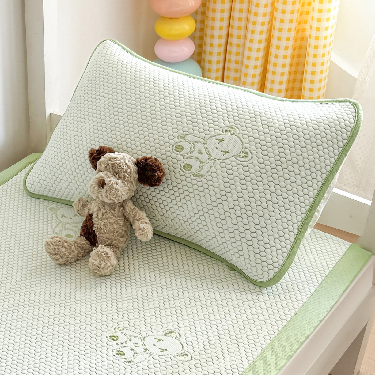 91家纺网 家纺一手货源 找家纺 （总）家品罗兰 2026新款夏季A类卡通冰豆豆冰丝凉席枕套凉感家用可机洗单人学生宿舍48×74cm一只一对