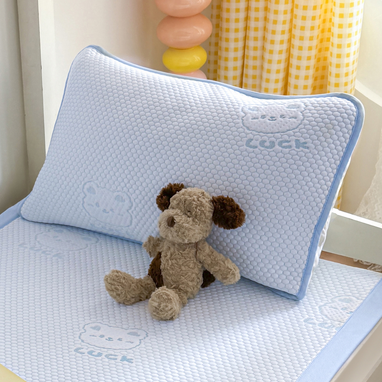 91家纺网 家纺一手货源 找家纺 （总）家品罗兰 2026新款夏季A类卡通冰豆豆冰丝凉席枕套凉感家用可机洗单人学生宿舍48×74cm一只一对