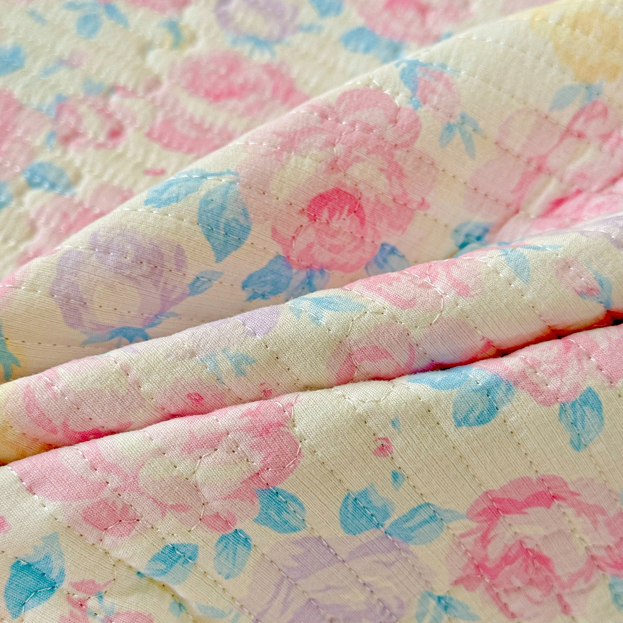 91家纺网 家纺一手货源 找家纺 （总）恒尚居 2026新款云感皱皱纱床盖花边床单双层纱床盖三件套-四季款