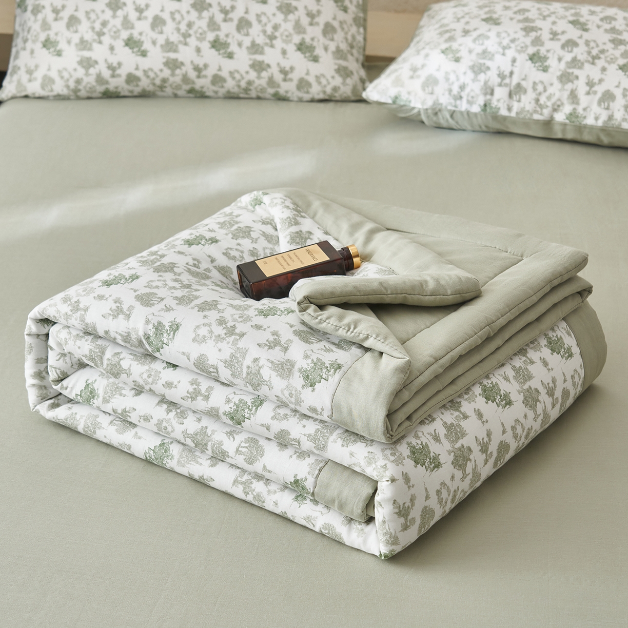 91家纺网 家纺一手货源 找家纺 （总）晨曦家纺 2026新款全棉双层纱夏被四件套复古纯棉中国风夏凉被