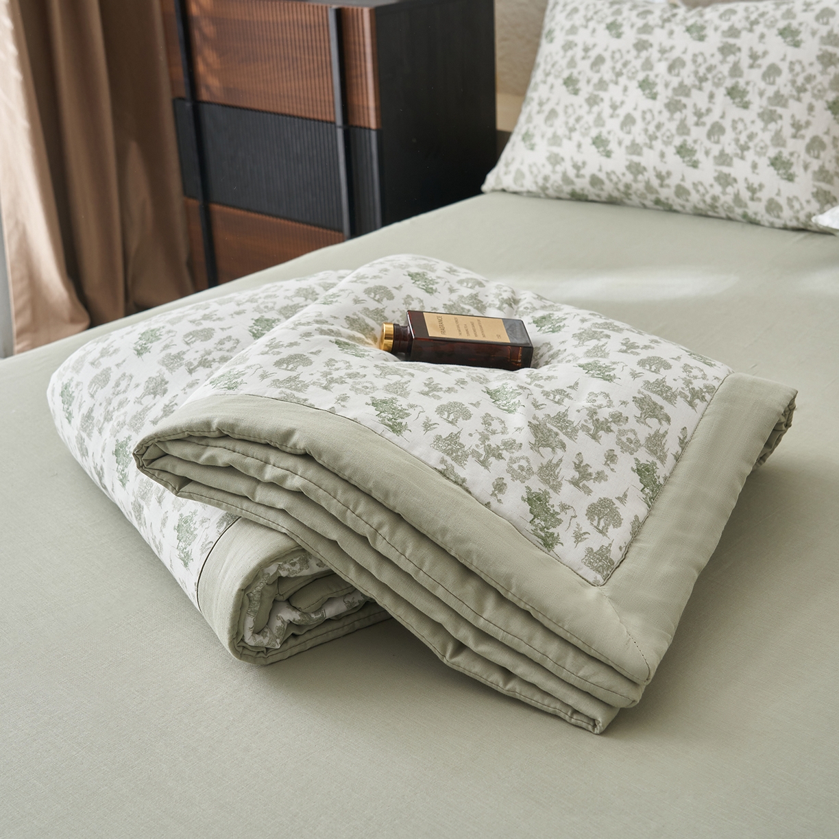 91家纺网 家纺一手货源 找家纺 （总）晨曦家纺 2026新款全棉双层纱夏被四件套复古纯棉中国风夏凉被