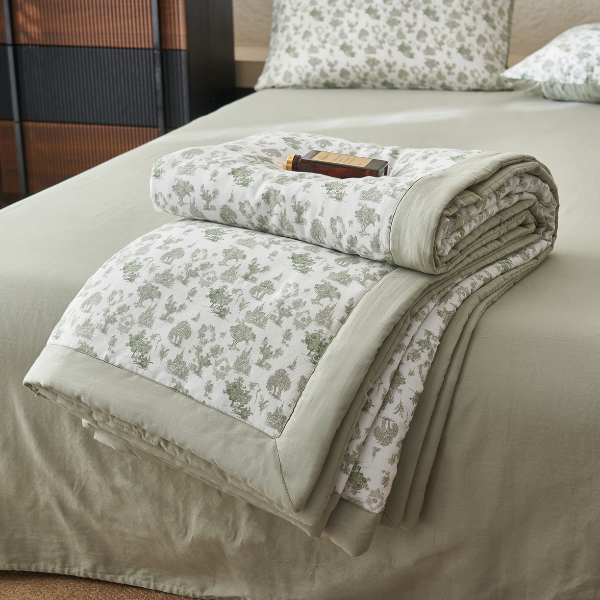 91家纺网 家纺一手货源 找家纺 （总）晨曦家纺 2026新款全棉双层纱夏被四件套复古纯棉中国风夏凉被