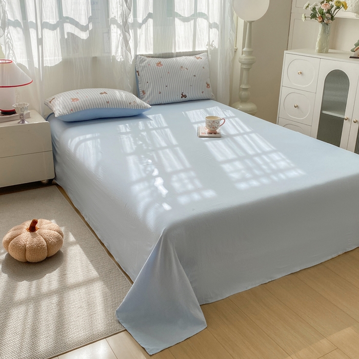 91家纺网 家纺一手货源 找家纺 红日子纺织品 2026新款云感皱皱纱四件套 童年木马