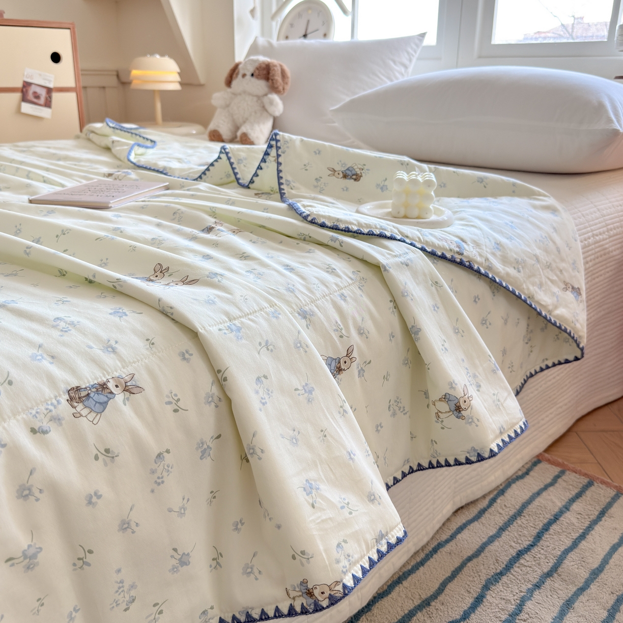 91家纺网 家纺一手货源 找家纺 （总）雅萱家纺 2026新款印花双面全棉棉花夏被