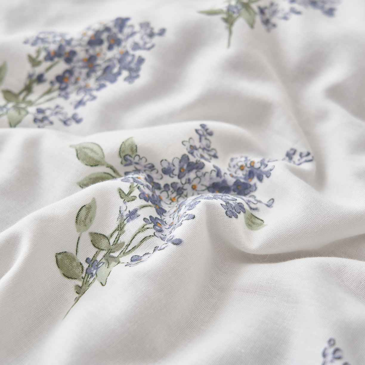 91家纺网 家纺一手货源 找家纺 晨曦家纺 2026新款全棉双层纱夏被四件套复古纯棉中国风夏凉被 蓝花序