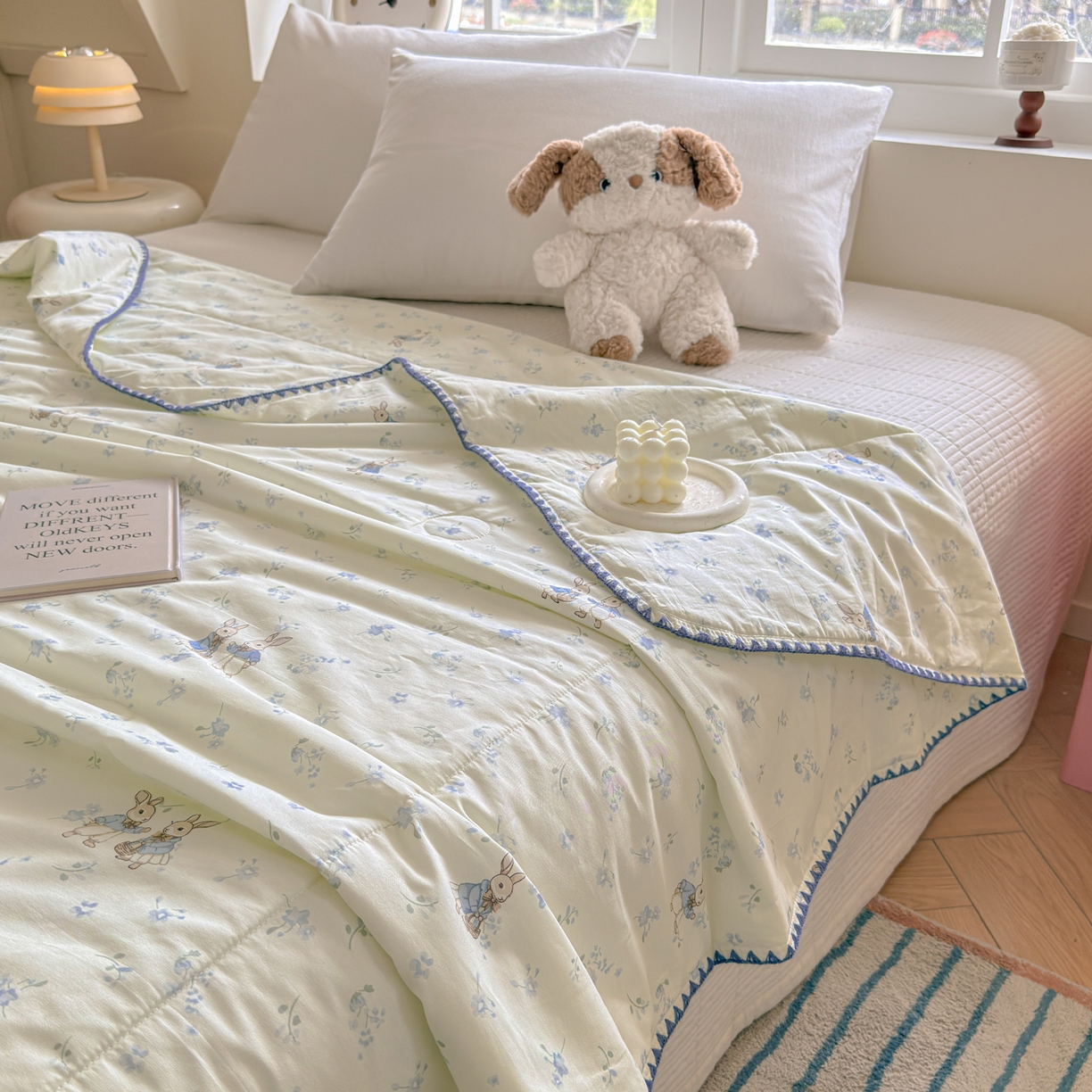 91家纺网 家纺一手货源 找家纺 雅萱家纺 2026新款印花双面全棉棉花夏被 彼得免