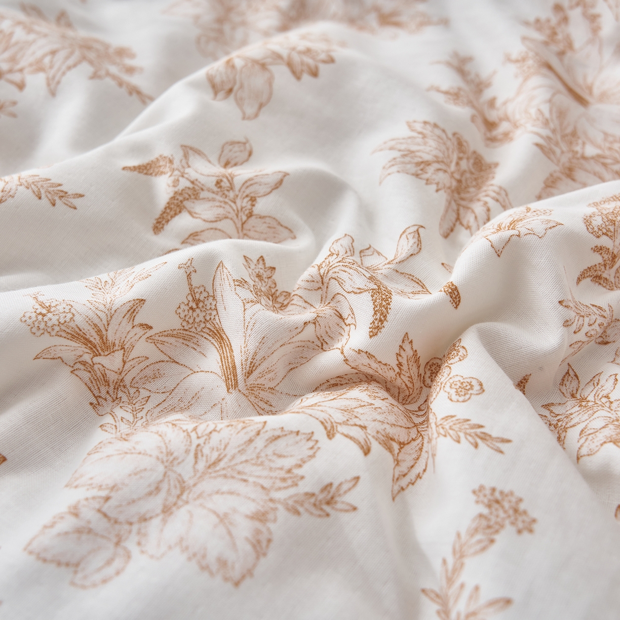 91家纺网 家纺一手货源 找家纺 晨曦家纺 2026新款全棉双层纱夏被四件套复古纯棉中国风夏凉被 漫花叙