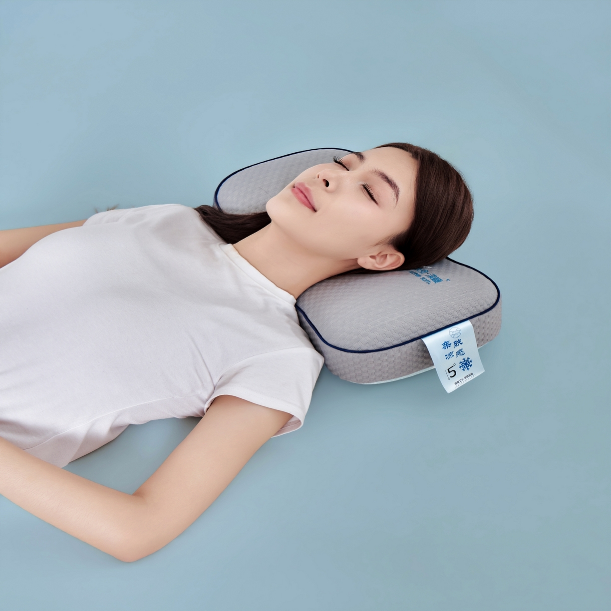 91家纺网 家纺一手货源 找家纺 永旺家纺 2026新款太空凉感记忆枕枕头枕芯 太空午休枕-灰