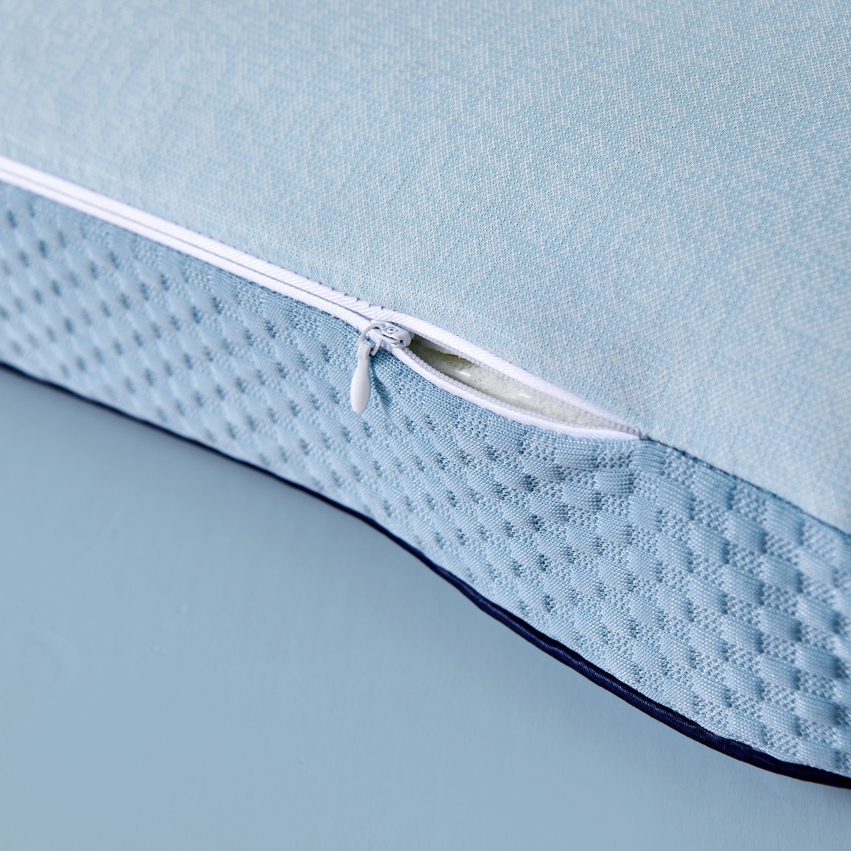 91家纺网 家纺一手货源 找家纺 永旺家纺 2026新款太空凉感记忆枕枕头枕芯 太空午休枕-蓝