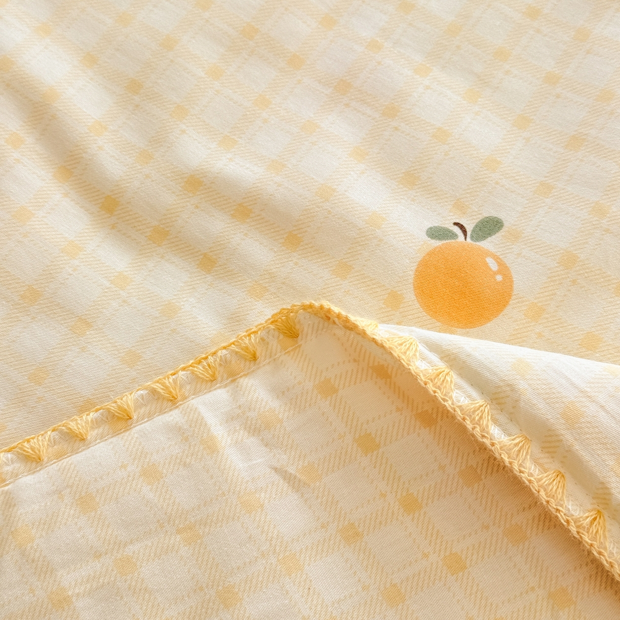 91家纺网 家纺一手货源 找家纺 雅萱家纺 2026新款印花双面全棉棉花夏被 橙意满满