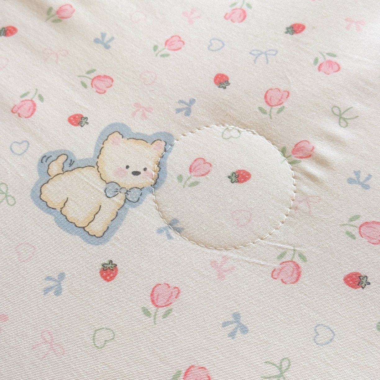 91家纺网 家纺一手货源 找家纺 雅萱家纺 2026新款印花双面全棉棉花夏被 粉樱小狗