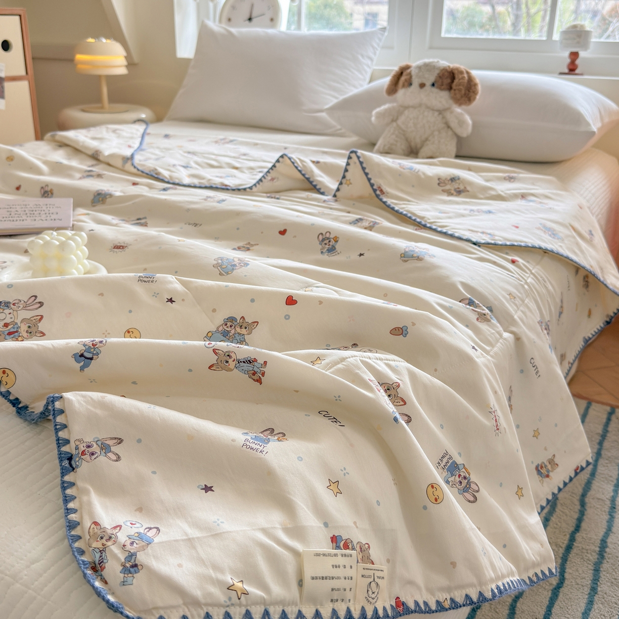 91家纺网 家纺一手货源 找家纺 雅萱家纺 2026新款印花双面全棉棉花夏被 胡萝卜免的派对