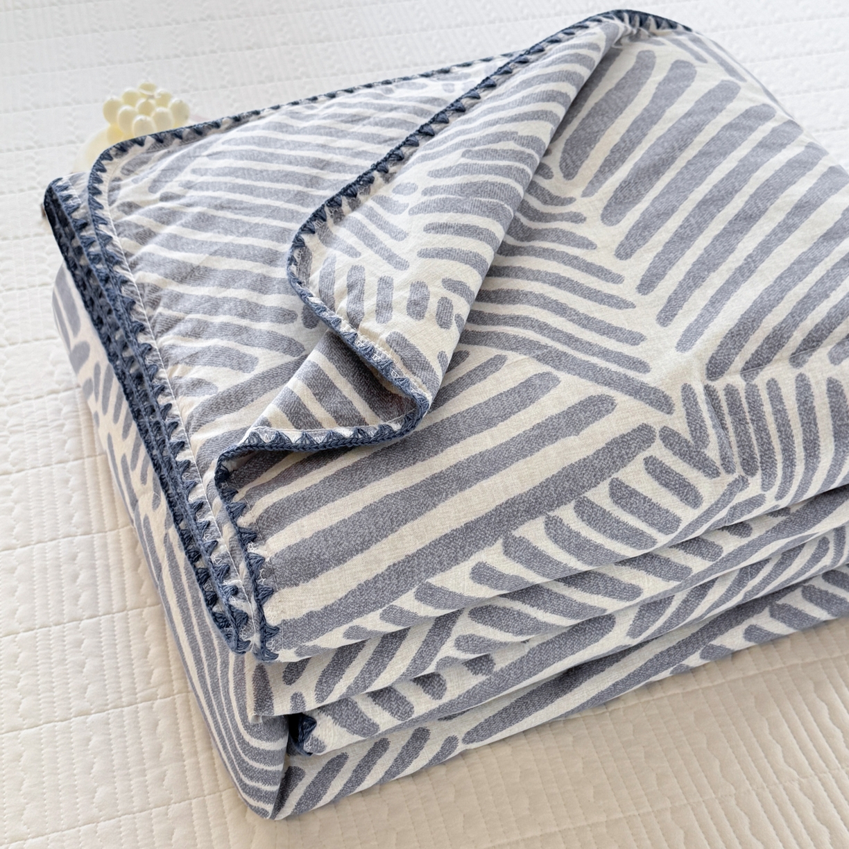 雅萱家纺 2026新款印花双面全棉棉花夏被 几何波纹