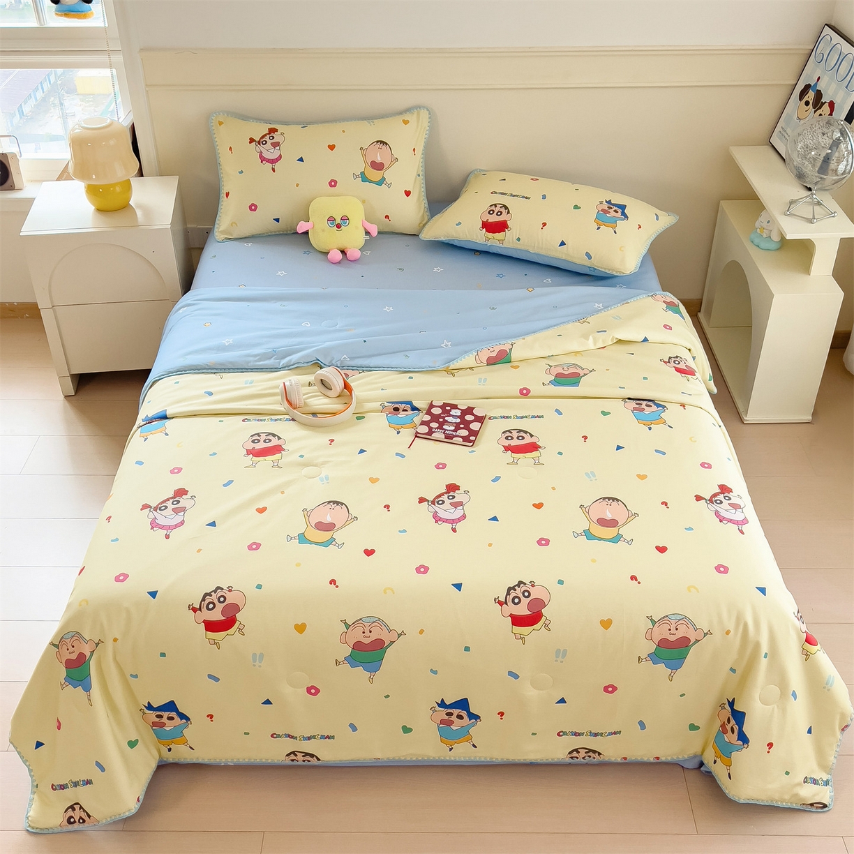 91家纺网 家纺一手货源 找家纺 （总）兄弟坊 2026新款正版授权卡通全棉13370印花夏被夏凉被儿童被 夏被四件套