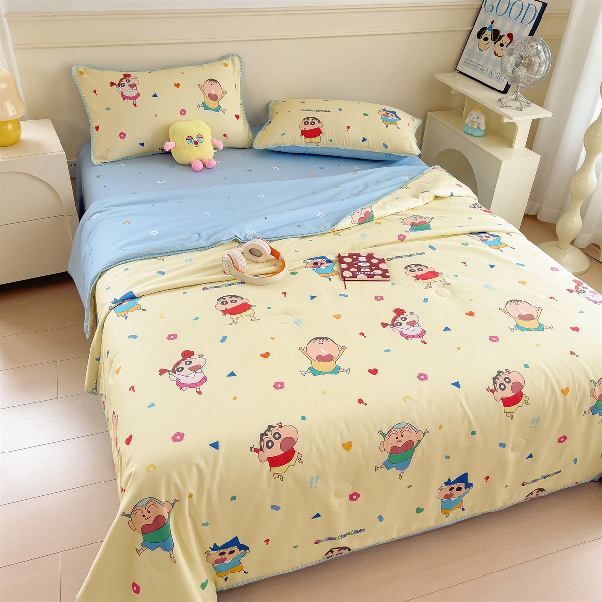 91家纺网 家纺一手货源 找家纺 （总）兄弟坊 2026新款正版授权卡通全棉13370印花夏被夏凉被儿童被 夏被四件套