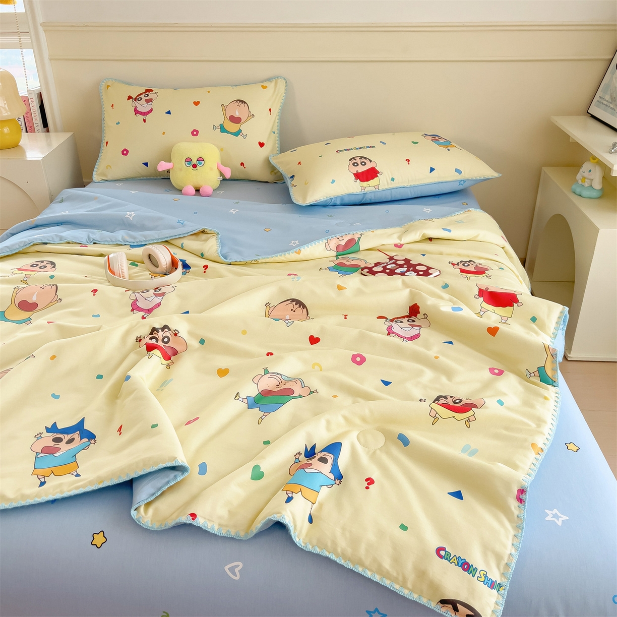 91家纺网 家纺一手货源 找家纺 （总）兄弟坊 2026新款正版授权卡通全棉13370印花夏被夏凉被儿童被 夏被四件套