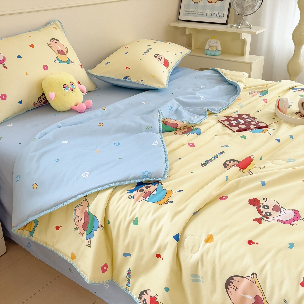 91家纺网 家纺一手货源 找家纺 （总）兄弟坊 2026新款正版授权卡通全棉13370印花夏被夏凉被儿童被 夏被四件套