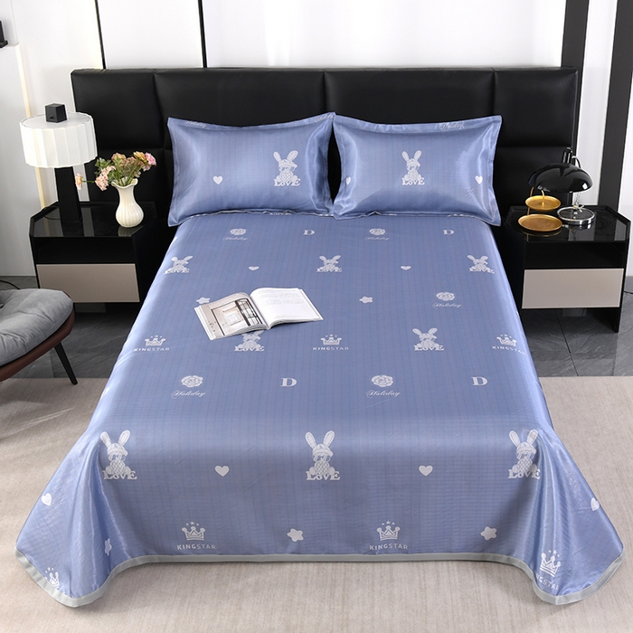 91家纺网 家纺一手货源 找家纺 （总）绒品壹家家纺 2026新款立体数码印花凉感丝冰丝席软凉席席子三件套