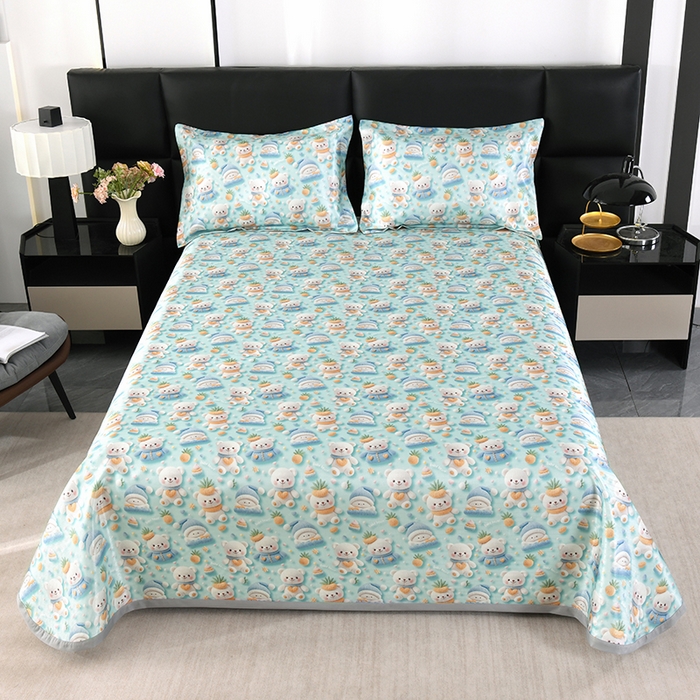 91家纺网 家纺一手货源 找家纺 （总）绒品壹家家纺 2026新款立体数码印花凉感丝冰丝席软凉席席子三件套