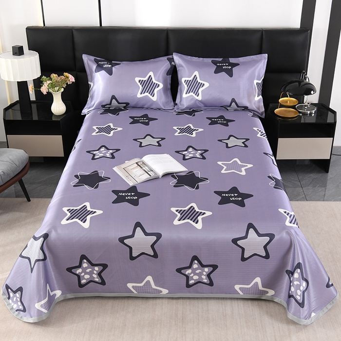 91家纺网 家纺一手货源 找家纺 （总）绒品壹家家纺 2026新款立体数码印花凉感丝冰丝席软凉席席子三件套