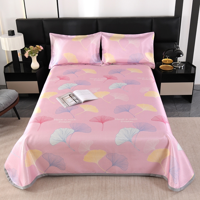 91家纺网 家纺一手货源 找家纺 （总）绒品壹家家纺 2026新款立体数码印花凉感丝冰丝席软凉席席子三件套