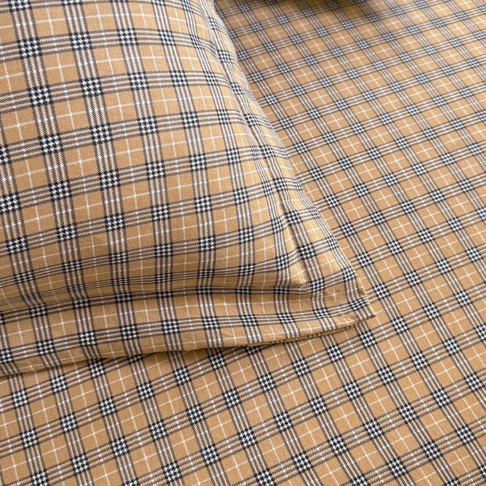 91家纺网 家纺一手货源 找家纺 优家居 2026新款A类水洗棉床裙单件三件套皱皱纱韩版公主风花边床罩直播爆款外贸定制 巴宝格-咖