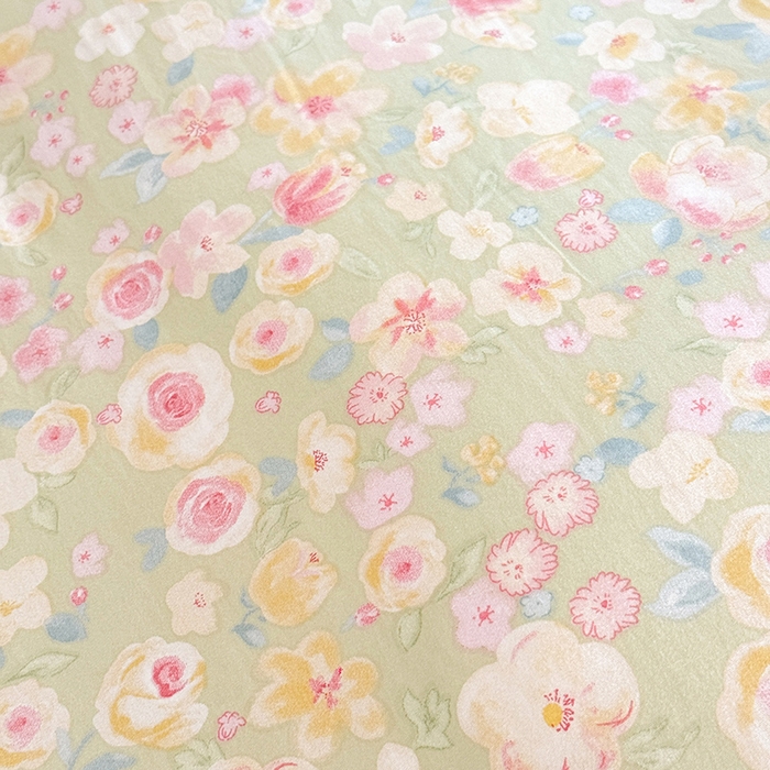 91家纺网 家纺一手货源 找家纺 优家居 2026新款A类水洗棉床裙单件三件套皱皱纱韩版公主风花边床罩直播爆款外贸定制 海棠花颂