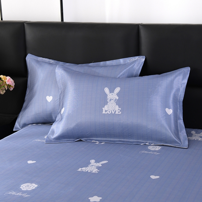 91家纺网 家纺一手货源 找家纺 绒品壹家家纺 2026新款立体数码印花凉感丝冰丝席软凉席席子三件套 暴力兔